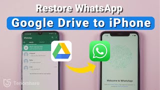 How to Restore WhatsApp backup from Google Drive to iPhone [upl. by Atoked]