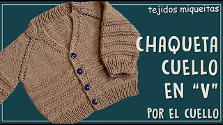 Chaqueta con Cuello en quotVquot [upl. by Fafa]