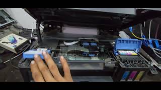 how to Canon G2010 printer ✅️error E05b E05c Head Replace ink Flush Direct Nozzle Check Report print [upl. by Nylorahs774]