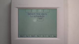Honeywell VisionPRO 8000 Tutorial Creating a Heating Cooling Schedule [upl. by Renner]