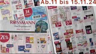 ROSSMANN Angebote Werbung Wochenprospekt Gültig von 11 bis 15 November 2024​⁠Werbungde [upl. by Arema182]