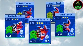 The family of Javelin racks  mech arena gameplay   Mech Arena [upl. by Dole]