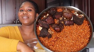 Cook With Me  I Cooked party Jollof Rice With Only 5 Ingredients  amp a secret ingredient [upl. by Assyn865]