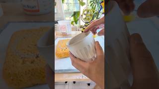 Cleaning up greenware cups ceramic pottery process [upl. by Annil]