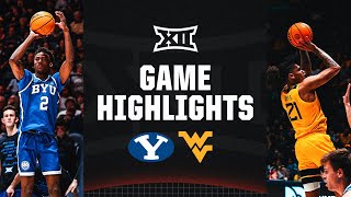 No 22 BYU at West Virginia  Big 12 Mens Basketball Highlights  February 3 2024 [upl. by Cadmar314]