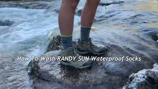 How To Wash RANDY SUN Waterproof Socks [upl. by Corvin]