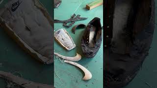 Part 1 Nike waffle racer deconstruction and repair handmadeshoes restoration [upl. by Oiril]