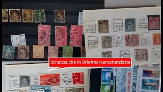 Briefmarken wertvoll Briefmarken Schatzsuche in einer Briefmarkenschatzkiste [upl. by Llertnod954]