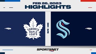 NHL Highlights  Maple Leafs vs Kraken  February 26 2023 [upl. by Hieronymus]