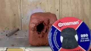 Crosman 177 Pellet test in clay block Destroyers and Ultramag Dome RWS34 [upl. by Latimore]