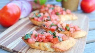 Italian Bruschetta Recipe  GetFitWithLeyla [upl. by Telfore]