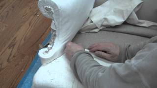 How To Reupholster A Wing Chair pt 15 [upl. by Adamec661]