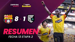 Barcelona SC 8  1 Cumbaya FC Resumen Fecha 13  2da Etapa  LigaPro Ecuabet [upl. by Airun]