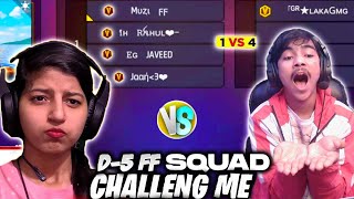 d  5 ff squad call me noob and challenge me for 1 vs 4  Laka Gamer [upl. by Nomi]