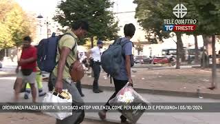 ORDINANZA PIAZZA LIBERTA IL SINDACO «STOP VIOLENZA COME PER GARIBALDI E PERUGINO»  05102024 [upl. by Acinet]