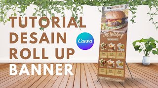 Desain Roll Up Banner di Canva untuk Promosi Makanan [upl. by Yrbua]