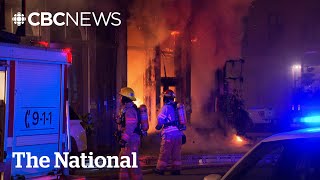 ‘Suspicious’ fire in Old Montreal kills at least 2 police suggest that could climb [upl. by Nealson]