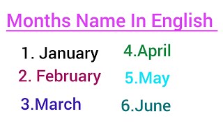 Months Name In English। Months Name with spelling। January February March ki spelling। [upl. by La]