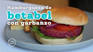 🍔 Hamburguesa de BETABEL con GARBANZO  ¡Deliciosa y alta en proteína [upl. by Inhoj831]