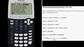 654 Betrouwbaarheidsinterval van een steekproef met GRM Ti84 [upl. by Adiaj263]