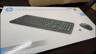 HP 230 Wireless Mouse amp Keyboard Combo Unboxing [upl. by Lhamaj530]