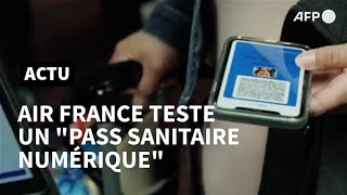 A Roissy Air France teste un quotpass sanitaire numériquequot pour ses passagers  AFP [upl. by Medina]