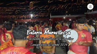 Esc de Samba Emperadores de la Zona Sur 2024  Batería Maravilhosa Lanzamiento de Samba [upl. by Fowler]