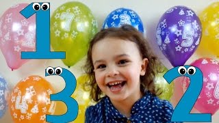 Learn To Count from 1 to 10  Balloon Numbers for toddlers and kids [upl. by Aidnyc]