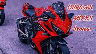 CBR650R ModsReview [upl. by Yelnoc]