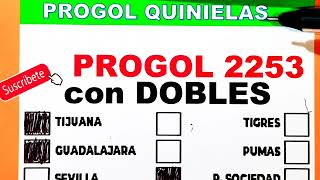 Progol 2253 con DOBLES progol 2253  progol Revancha 2253 progol2253 futbol pronosticos futbol [upl. by Rama]