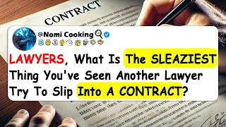 Lawyers What Is The SLEAZIEST Thing Youve Seen Another Lawyer Try To Slip Into A CONTRACT [upl. by Idroj]