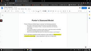 Porters Diamond Model [upl. by Teiluj]