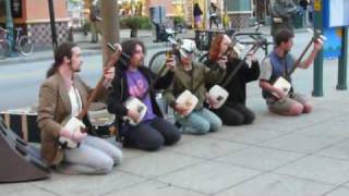 The Shamisen 5  Busking on the mall [upl. by Shue]