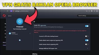 Cara Aktifkan VPN Gratis Dari Opera Web Browser  Opera Mini [upl. by Esmeralda]