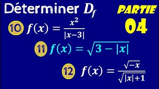 Déterminer Df le domaine de définition dune fonction Partie 4 [upl. by Niklaus]