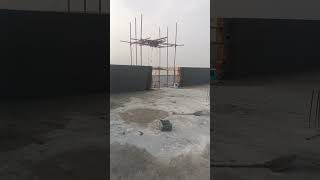 Building plaster on the roof top wall mason work MrBeast mrbeast construction [upl. by Eva819]