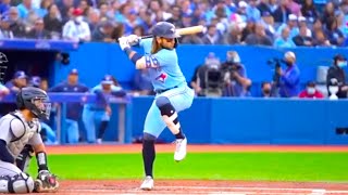 Bo Bichette Slow Motion Home Run Baseball Swing Hitting Mechanics Instruction Video Highlight Tips [upl. by Ilise873]