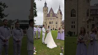 Our wedding ceremony 🏰🥹💍 wedding castle wesaidyes couple [upl. by Kelley522]