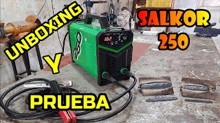 Unboxing y prueba de la maquina de soldar salkor 250 [upl. by Jessica]