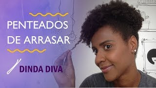 Penteados para Festa  Cabelo curto e crespo [upl. by Anigal502]