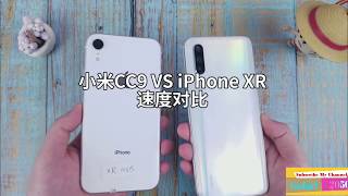 Xiaomi Mi CC9 Mi A3 Vs iPhone XR  Speed Test [upl. by Kolk]