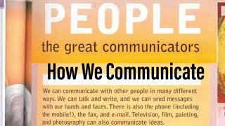 99 Unit1 People the Great Communicators [upl. by Naiviv816]