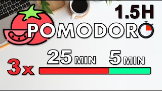 15H Pomodoro Technique  Study Timer 3x 25 Min  Focus Session [upl. by Notfilc788]