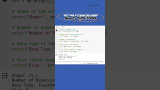 How to Get Attributes using Numpy Function [upl. by Ecam]