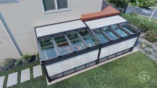 Dynamic Sunroom  Retractable Glass Roof with Sliding Doors  SCHILDR [upl. by Yelrak54]