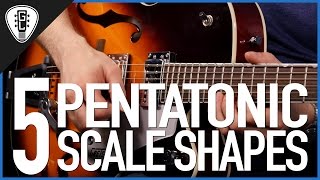 The 5 Pentatonic Scale Shapes  Guitar Lesson [upl. by Annait792]