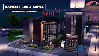 Karaoke Bar amp Motel 🎤 The Sims 4 Party Essentials Kit 🪩  Stop Motion Build  No CC [upl. by Rodnas]