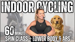 60 MINUTE INDOOR CYCLING CLASS  LEGS amp ABS  MOOD BOOSTING CALORIE BURNING RHYTHM RIDE [upl. by Taddeusz]