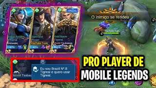 JOGUEI COM UM PRO PLAYER DE MOBILE LEGENDS  GAMEPLAY ROGER  MLBB [upl. by Adnirb]