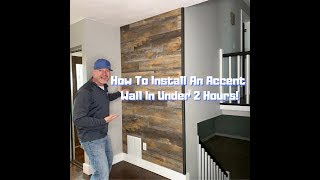 Install a Barn Wood Wall DIY How To [upl. by Terle787]